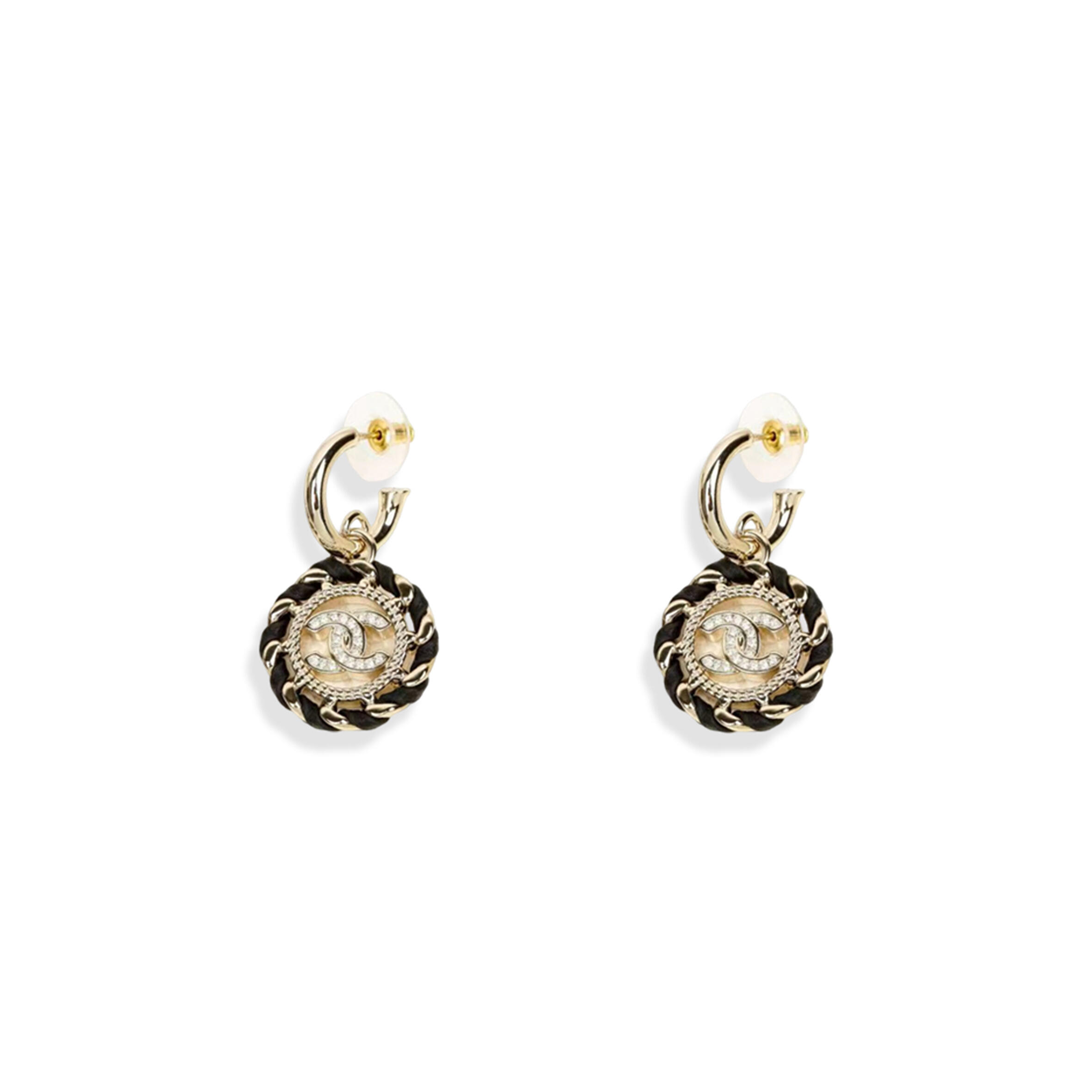 Ch**el 25c twisted double c earrings
